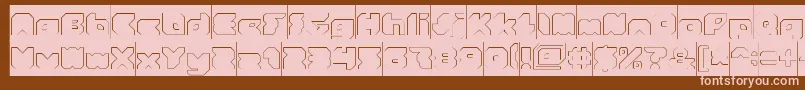 StrangerHollowInverse Font – Pink Fonts on Brown Background