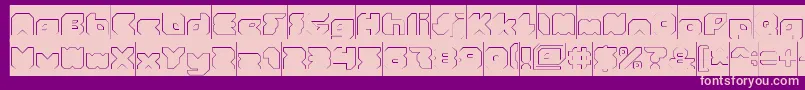 StrangerHollowInverse Font – Pink Fonts on Purple Background