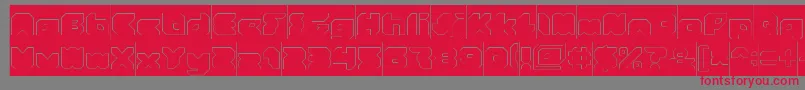 StrangerHollowInverse Font – Red Fonts on Gray Background