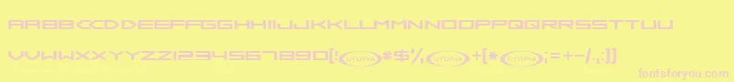 Sambd Font – Pink Fonts on Yellow Background