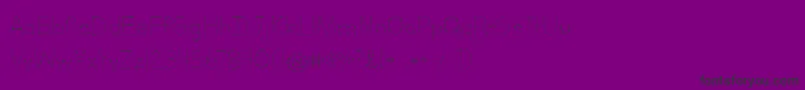 LettersForLearnersDotsHattedJ-Schriftart – Schwarze Schriften auf violettem Hintergrund
