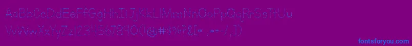 LettersForLearnersDotsHattedJ Font – Blue Fonts on Purple Background