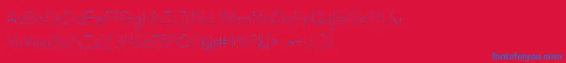 フォントLettersForLearnersDotsHattedJ – 赤い背景に青い文字