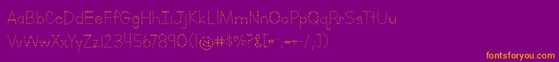 Шрифт LettersForLearnersDotsHattedJ – оранжевые шрифты на фиолетовом фоне