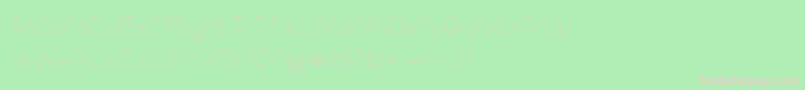 フォントLettersForLearnersDotsHattedJ – 緑の背景にピンクのフォント