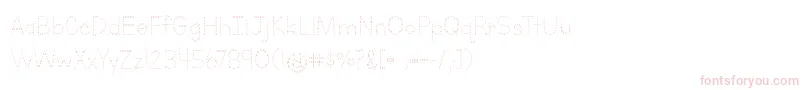 LettersForLearnersDotsHattedJ Font – Pink Fonts on White Background