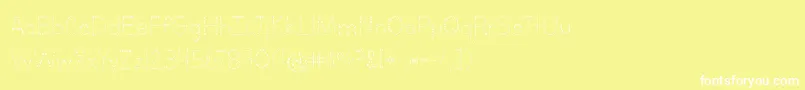 フォントLettersForLearnersDotsHattedJ – 黄色い背景に白い文字