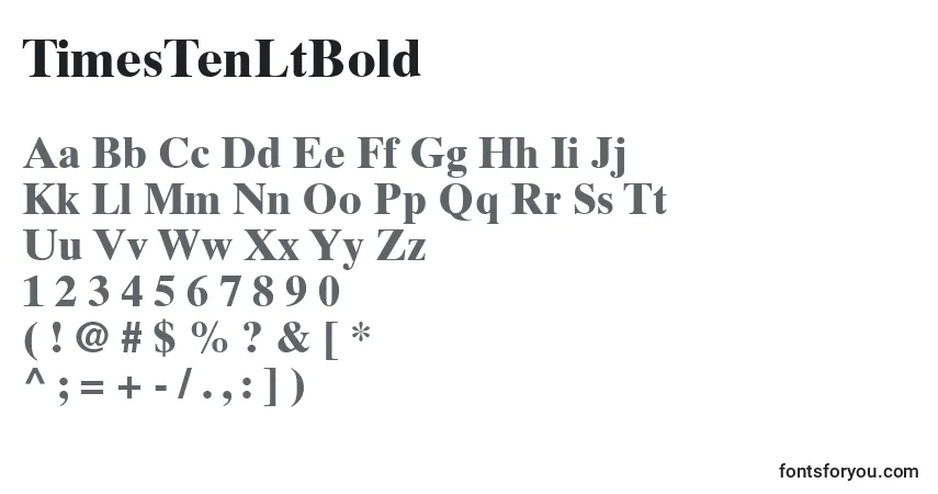 Schriftart TimesTenLtBold – Alphabet, Zahlen, spezielle Symbole