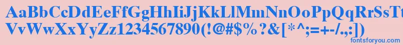 TimesTenLtBold Font – Blue Fonts on Pink Background