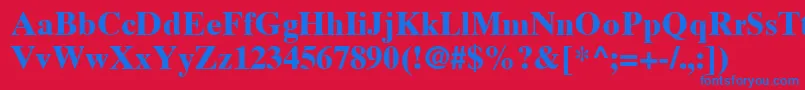 TimesTenLtBold Font – Blue Fonts on Red Background