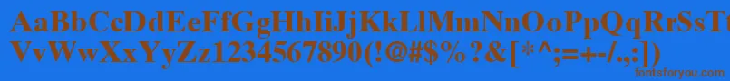 TimesTenLtBold Font – Brown Fonts on Blue Background