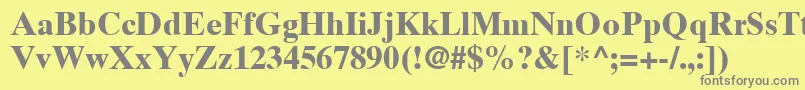 TimesTenLtBold Font – Gray Fonts on Yellow Background