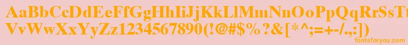 TimesTenLtBold Font – Orange Fonts on Pink Background