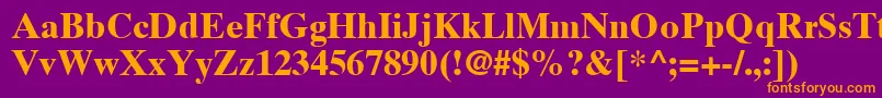 TimesTenLtBold Font – Orange Fonts on Purple Background