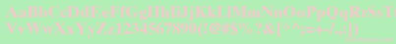 TimesTenLtBold Font – Pink Fonts on Green Background