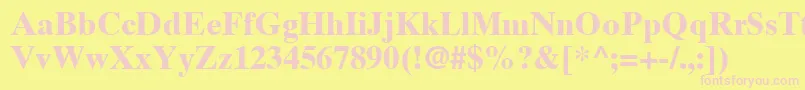 TimesTenLtBold Font – Pink Fonts on Yellow Background