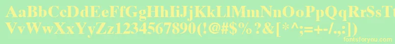 TimesTenLtBold Font – Yellow Fonts on Green Background