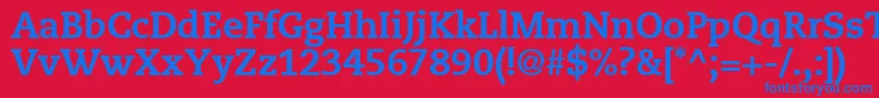 MonologueBlackSsiBlack Font – Blue Fonts on Red Background