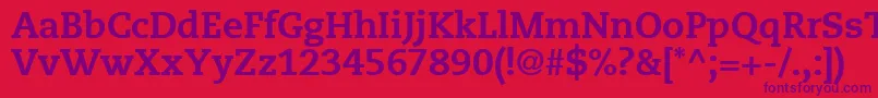 MonologueBlackSsiBlack Font – Purple Fonts on Red Background