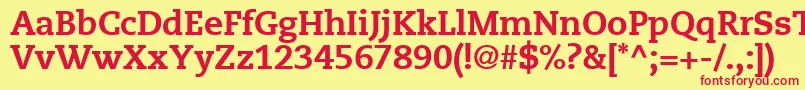 MonologueBlackSsiBlack Font – Red Fonts on Yellow Background