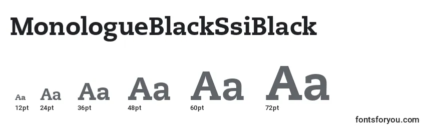 MonologueBlackSsiBlack Font Sizes