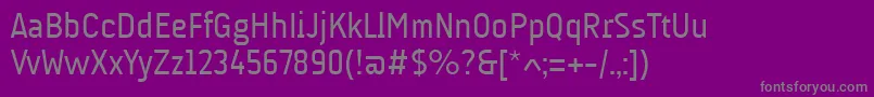 フォントAudimatRegular – 紫の背景に灰色の文字