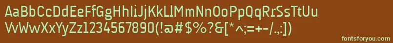 Шрифт AudimatRegular – зелёные шрифты на коричневом фоне