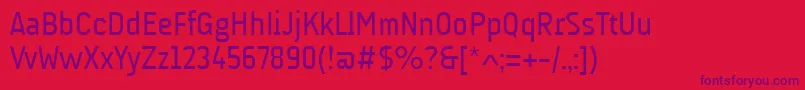 AudimatRegular Font – Purple Fonts on Red Background