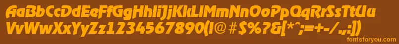 RagtimeExtraboldita Font – Orange Fonts on Brown Background