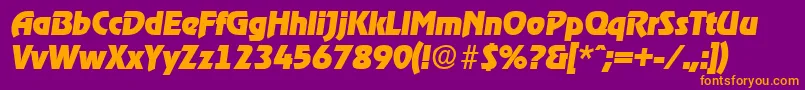 RagtimeExtraboldita Font – Orange Fonts on Purple Background