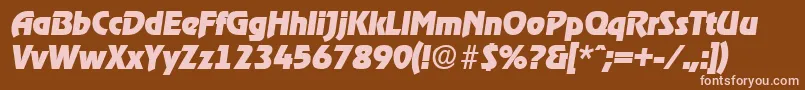 RagtimeExtraboldita Font – Pink Fonts on Brown Background