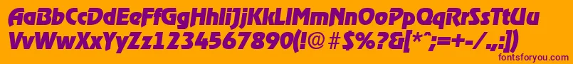 RagtimeExtraboldita Font – Purple Fonts on Orange Background