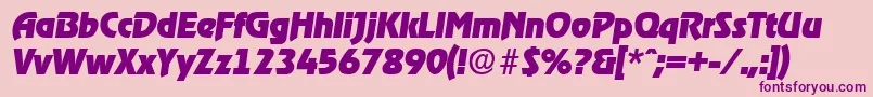 RagtimeExtraboldita Font – Purple Fonts on Pink Background