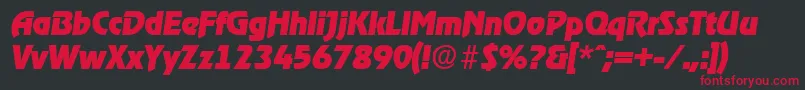 RagtimeExtraboldita Font – Red Fonts on Black Background