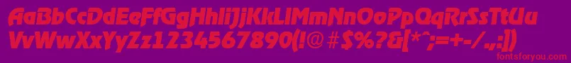 RagtimeExtraboldita Font – Red Fonts on Purple Background