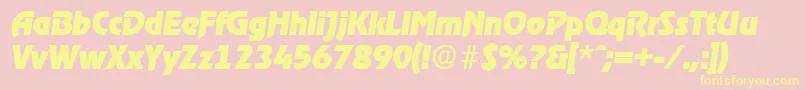 RagtimeExtraboldita Font – Yellow Fonts on Pink Background