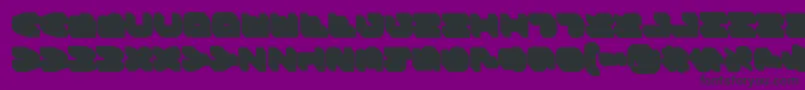 BungeelayersrotatedShade-fontti – mustat fontit violetilla taustalla