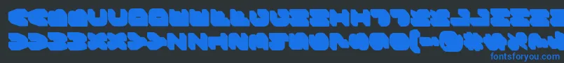 BungeelayersrotatedShade Font – Blue Fonts on Black Background