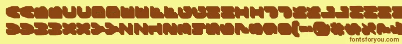 BungeelayersrotatedShade Font – Brown Fonts on Yellow Background