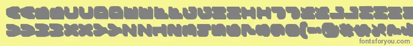 BungeelayersrotatedShade Font – Gray Fonts on Yellow Background