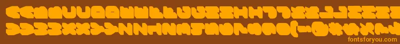 Czcionka BungeelayersrotatedShade – pomarańczowe czcionki na brązowym tle