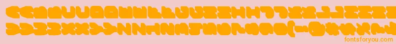 BungeelayersrotatedShade Font – Orange Fonts on Pink Background