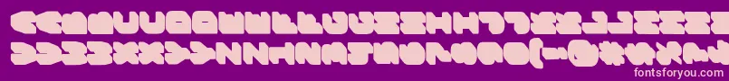 BungeelayersrotatedShade Font – Pink Fonts on Purple Background