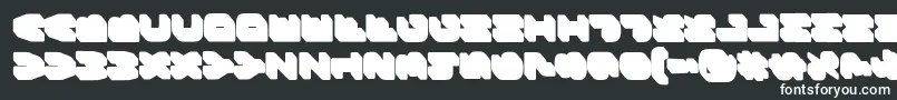 フォントBungeelayersrotatedShade – 黒い背景に白い文字