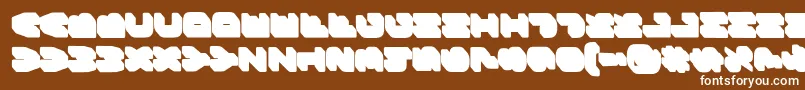 BungeelayersrotatedShade Font – White Fonts on Brown Background