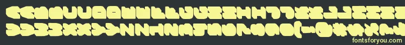 BungeelayersrotatedShade Font – Yellow Fonts on Black Background