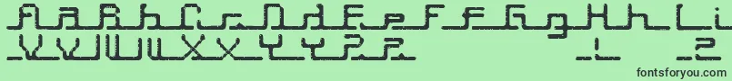 Transcript ffy-Schriftart – Schwarze Schriften auf grünem Hintergrund
