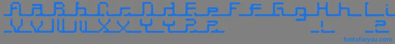 Transcript ffy Font – Blue Fonts on Gray Background