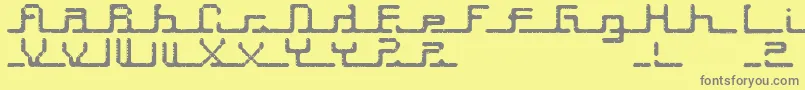 Transcript ffy Font – Gray Fonts on Yellow Background