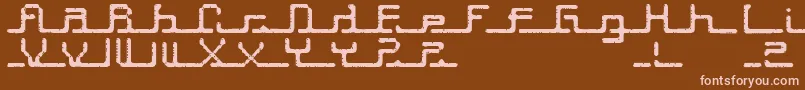 Шрифт Transcript ffy – розовые шрифты на коричневом фоне